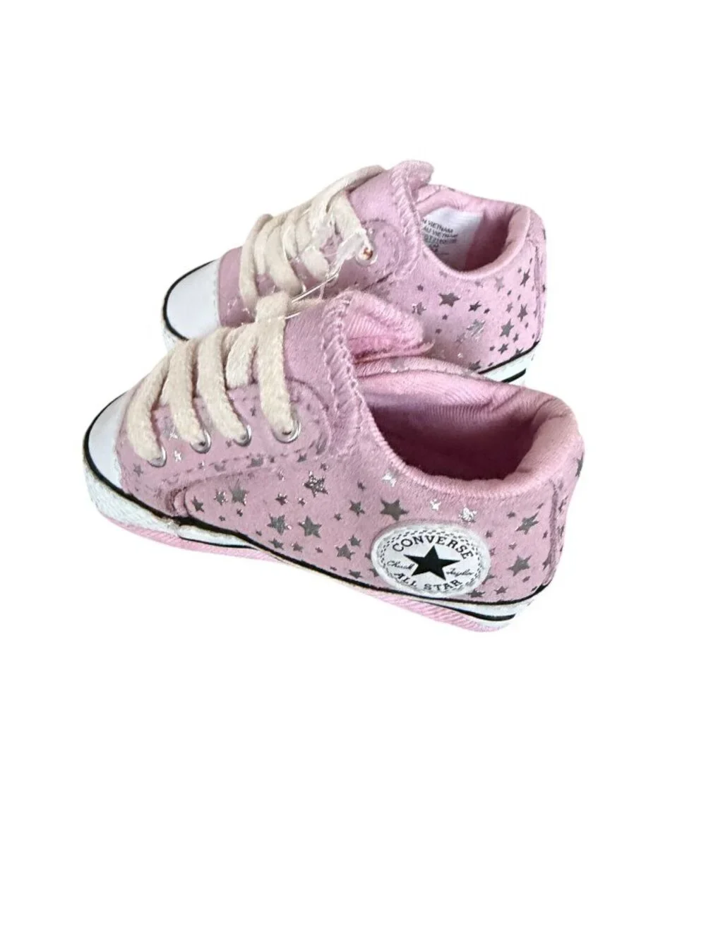 CONVERSE Girls Baby Star Print Crib Sneakers Shoes Size 1